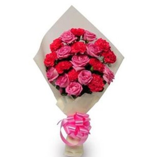Buy Mix Of Roses & Carnations
