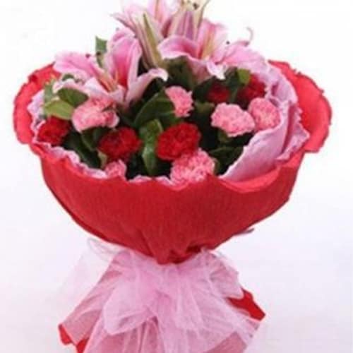 Buy Carnation & Lilies Bouquet