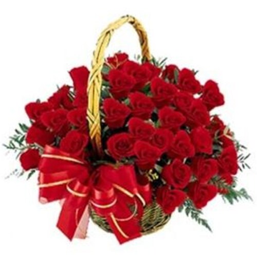 Buy 50 Red Roses Basket