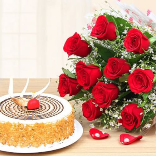 Buy Cake And Roses