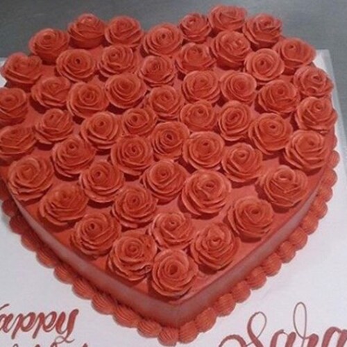 Buy Rosette Heart Shaped Cake