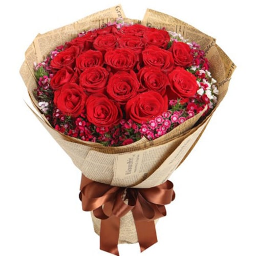 Buy 19 Red Roses Bouquet