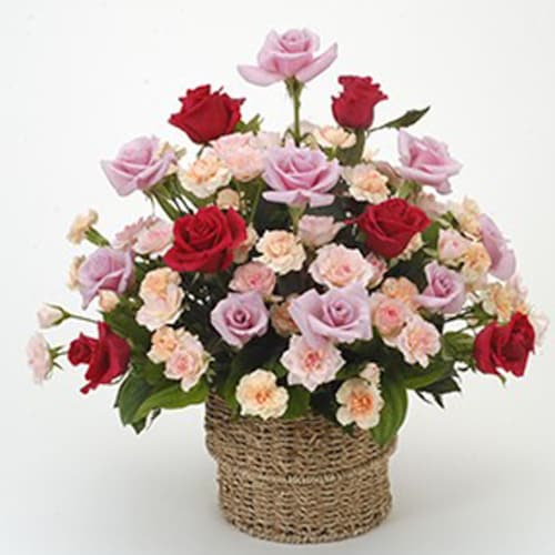 Buy Basket Of Mixed Flowers