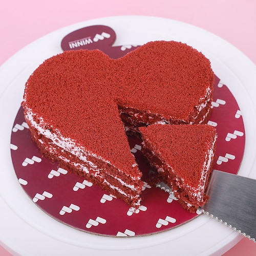 Buy Delicious Heart Shape Red Velvet Cake