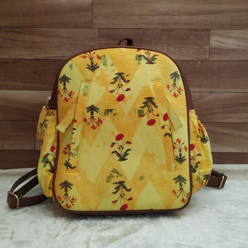 Buy Yellow Flower Printed Backpack