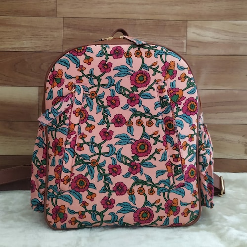 Buy Small Red Flower Printed Backpack