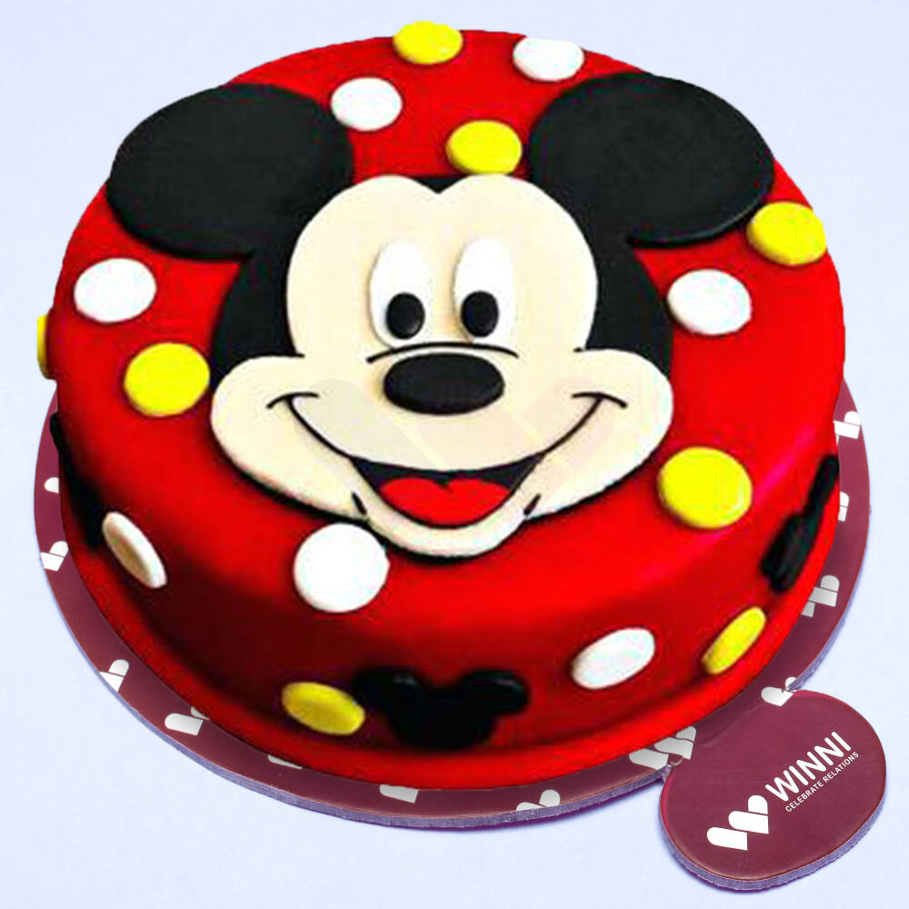 Mickey Stars Face Design Cake – Creme Castle