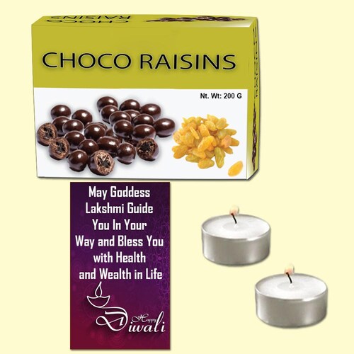 Buy Choco Raisins and Diwali Greeting