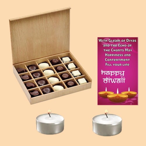 Buy 20 Chocolate Wooden box and Diwali Greeting