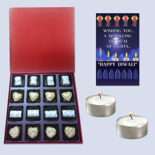 Buy 16 Assorted Chocolates and Diwali Greeting