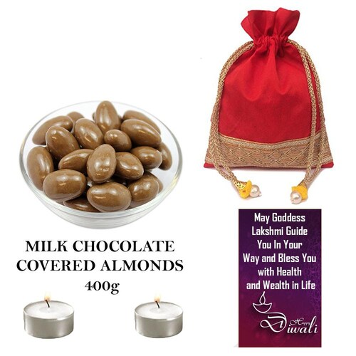 Buy Milk Chocolate Coated Almonds and Diwali Greeting