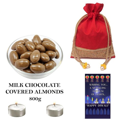 Buy Coated Almonds and  Diwali Greeting