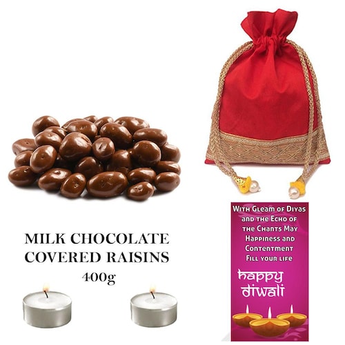 Buy Milk Chocolate Coated Raisins and Diwali Greeting