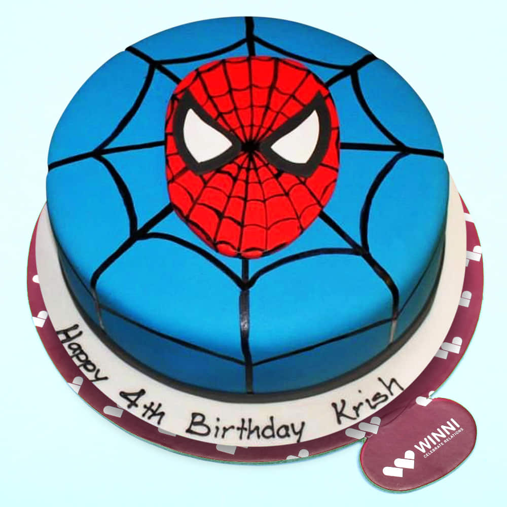 Buy Smacking Fondant Spiderman CakeAppetizing Spiderman Cake