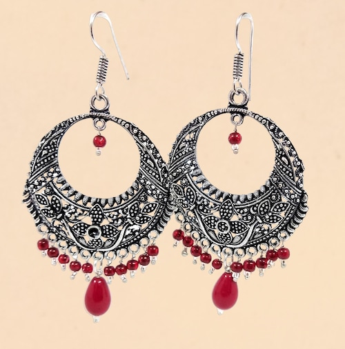 Buy Red DomeShaped Earring