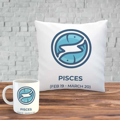 Buy Pisces Mug with Cushion