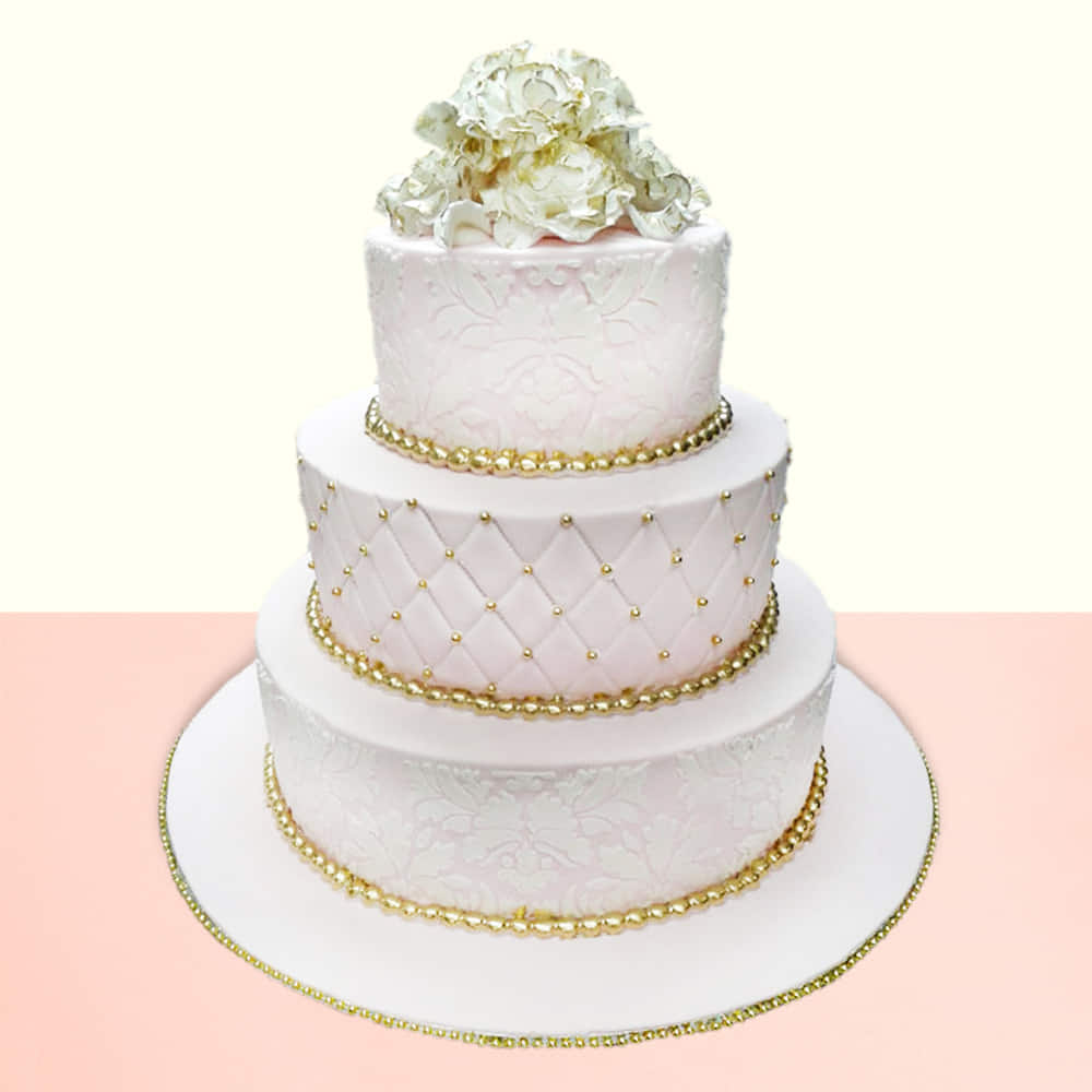 Order White Rose Wedding Cake, Buy and Send White Rose Wedding Cake Online  - OgdMart