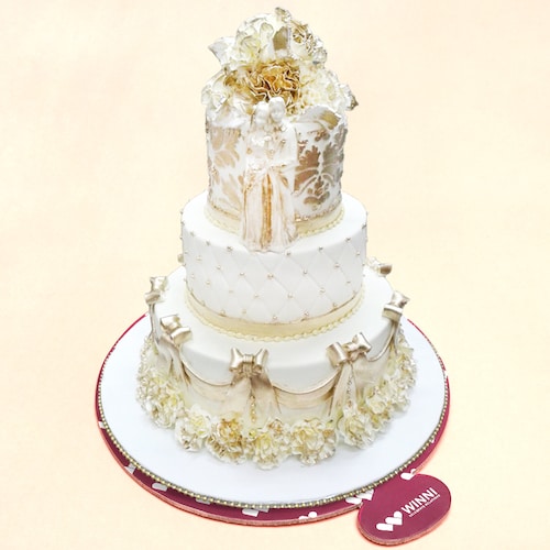 Buy The Gold Print Wedding Cake