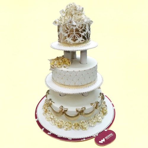 Buy Sparkling Gold Wedding Cake