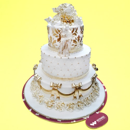 Buy The Sweet Gold Wedding Cake