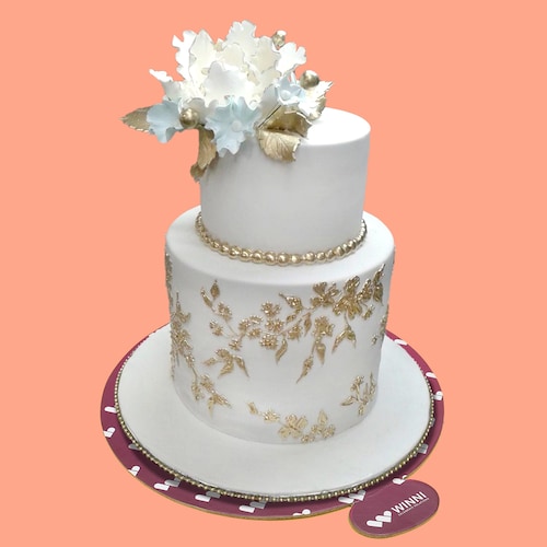 Buy Terrific Gold Wedding Cake