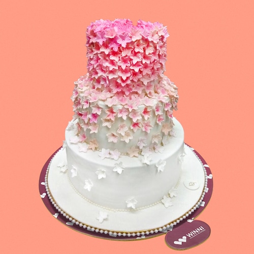 Buy Pink Star Wedding Cake