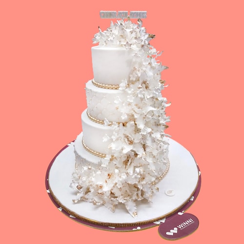 Buy Blooms Gold Wedding Cake