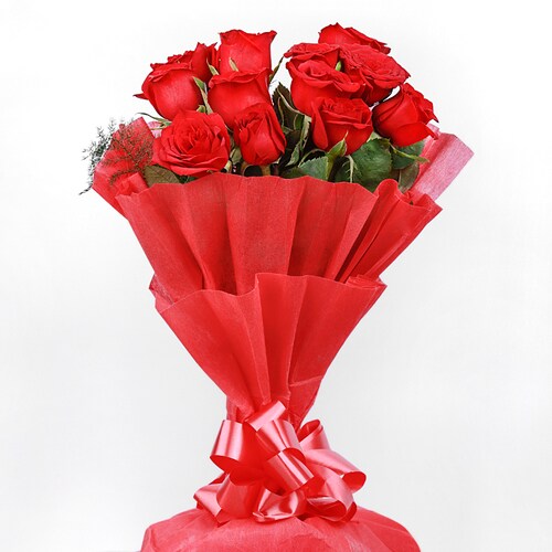 Buy Red Roses in Red Packing