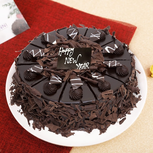 Buy Tempting New Year Chocolate Cake