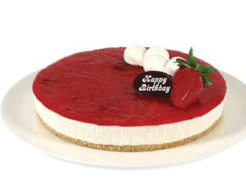 Buy Fresh 1 Kg Strawberry Cheesecake With A Strawberry On Top