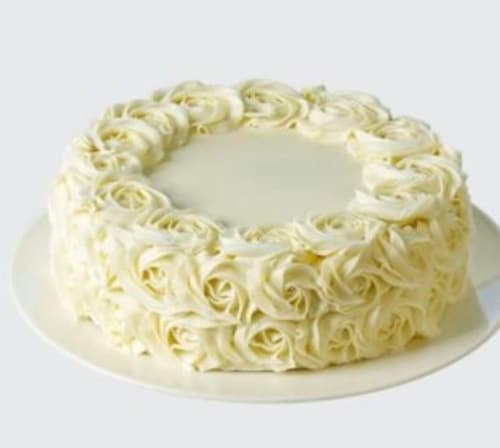 Buy Fresh 1 Kg White Rose Cake