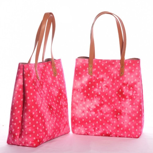 Buy Pink Multi Shade Tote Bag
