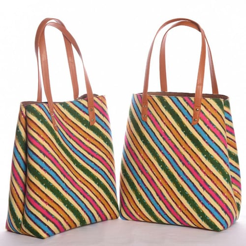 Buy Shoulder Bag With Colorful Lines