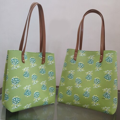 Buy Lime Green Printed Bag