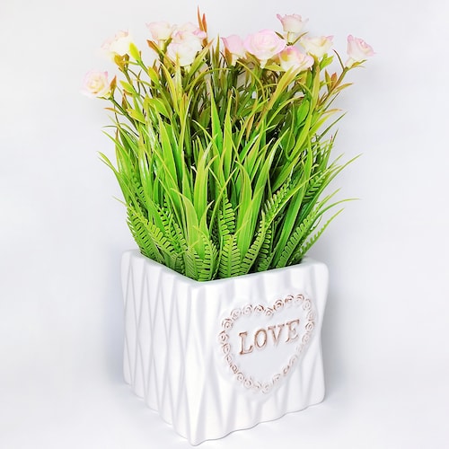 Buy Artifical Plant With Cermic Pot White