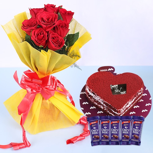 Buy Red Roses Romantic Combo