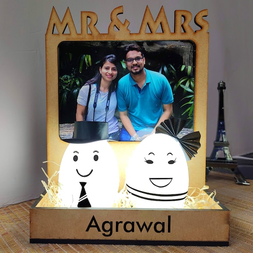 Buy Mr and Mrs Personalised Lamp