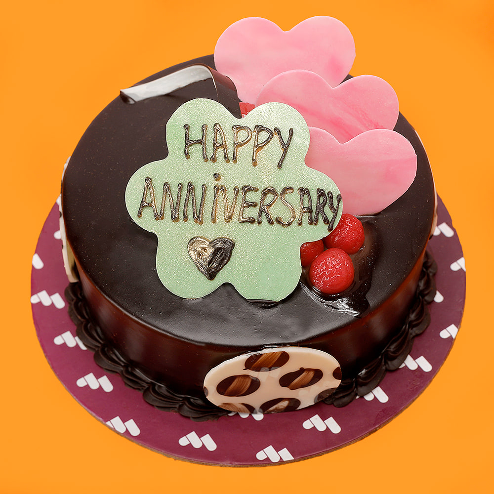 Chocolate & Raspberry Happy Anniversary Cake | Lola's
