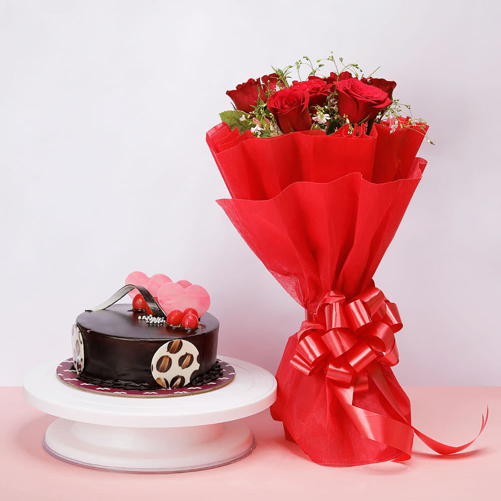 Send Cake n Flowers Hamper to India Online