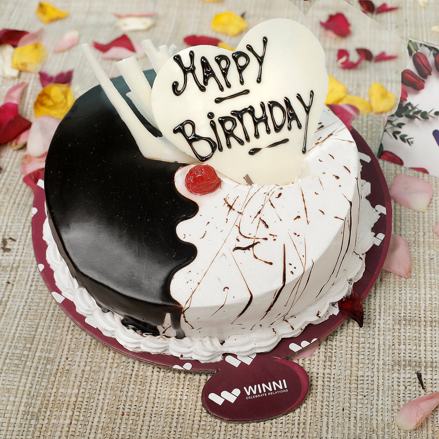 Deliver amazing hearty vanilla black forest fusion cake for propose day to  Pune Today, Free Shipping - PuneOnlineFlorists