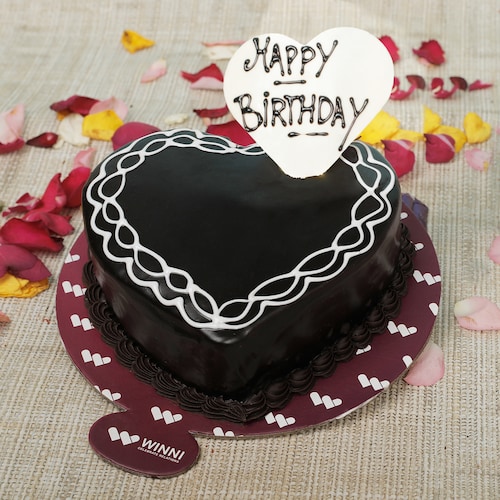 Buy Birthday Heart Shape Chocolate Cake