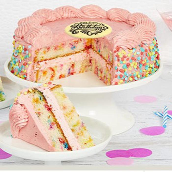 Order Half Kg Strawberry scrumptious cake at ₹549 Online From Unrealgift