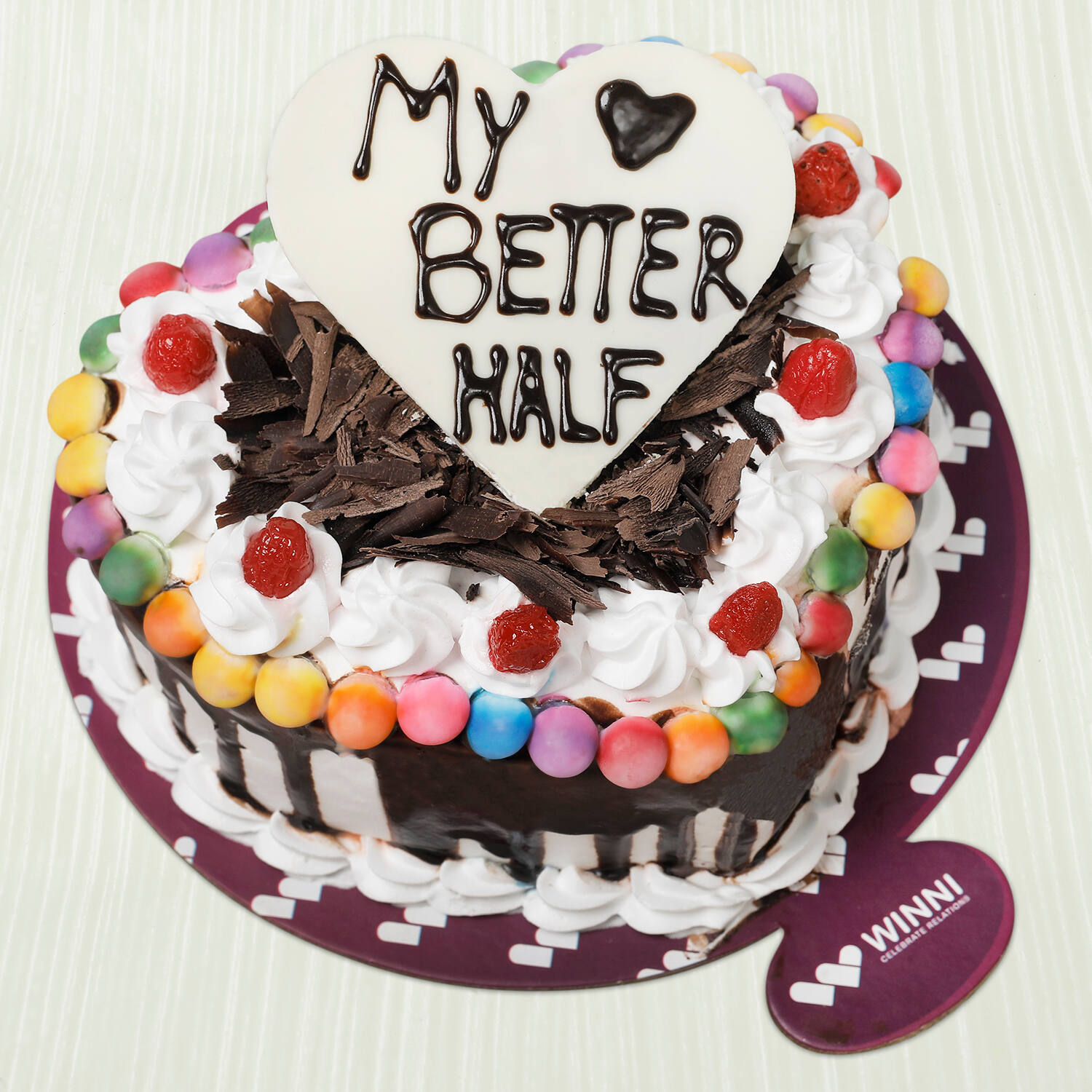 Chocolate Truffle Love Cake Half Kg – Surprise Habesha