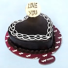 Love U Heart Shape Chocolate Cake