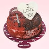 Buy I Love You Fusion Red Velvet and Chocolate Cake