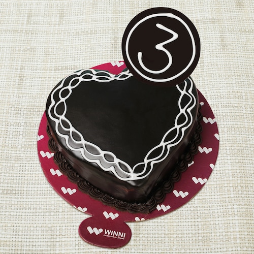 Buy 3 Heart Shape Chocolate Cake
