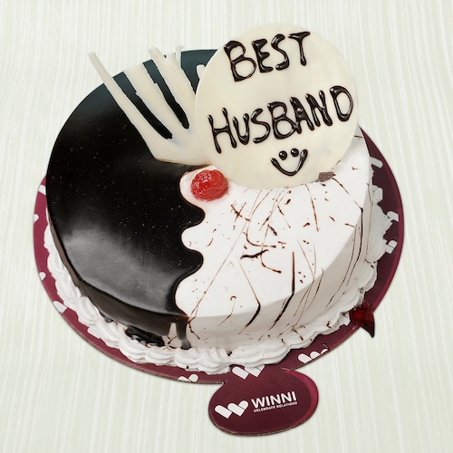 Buy Best Husband Choco Vanilla Fusion Cake