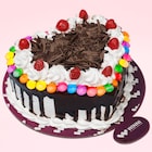 Black Forest Heart Shape Gems Cake