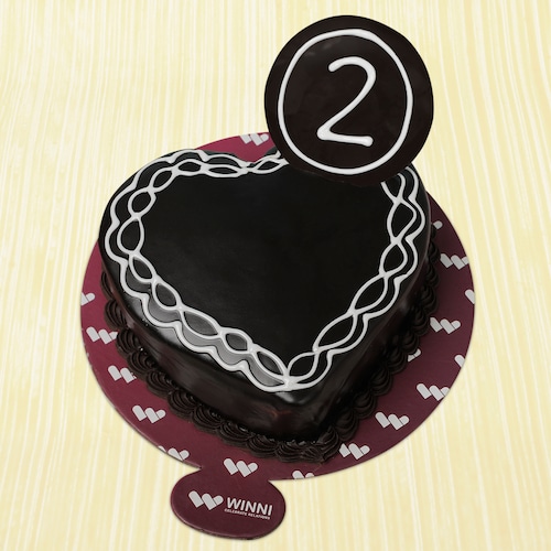 Buy 2 Heart Shape Chocolate Cake