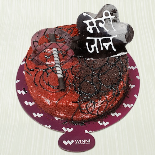 Buy Meri Jaan Fusion Red Velvet and Chocolate Cake